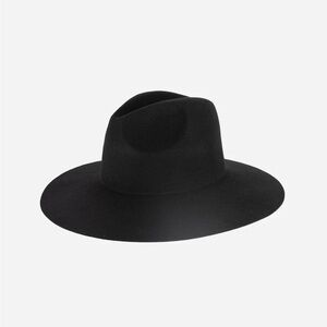 Gigi Pip Scottie Wide Brim Fedora in black, size 59 (M/L)